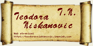 Teodora Niškanović vizit kartica
